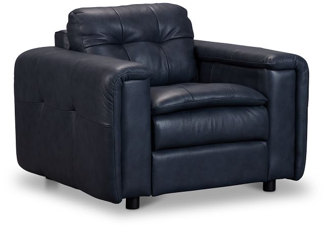 Rowan Navy Leather Chair