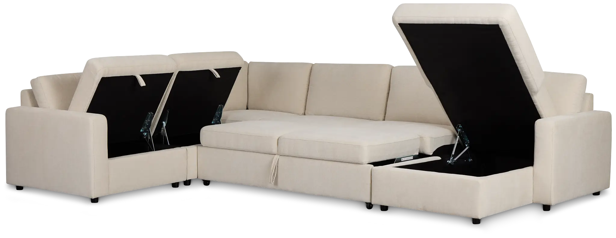 Addie Beige Fabric Medium Right Chaise Storage Sleeper Sectional Addie Beige Fabric Medium Right Chaise Storage Sleeper Sectional