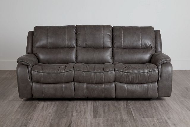 Dober Dark Gray Micro Reclining Sofa