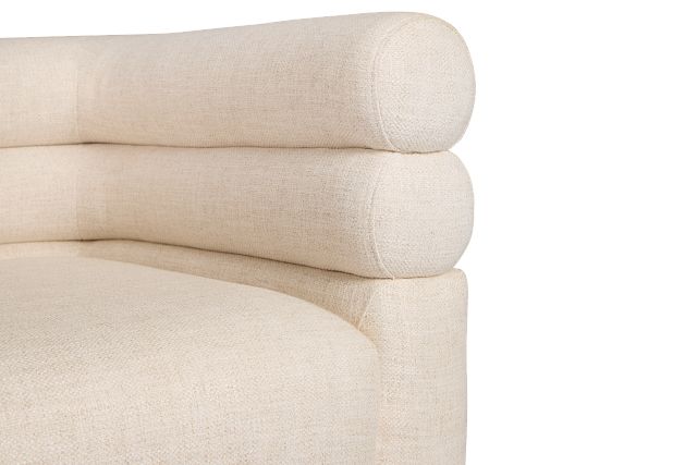 Celine Light Beige Fabric Swivel Accent Chair