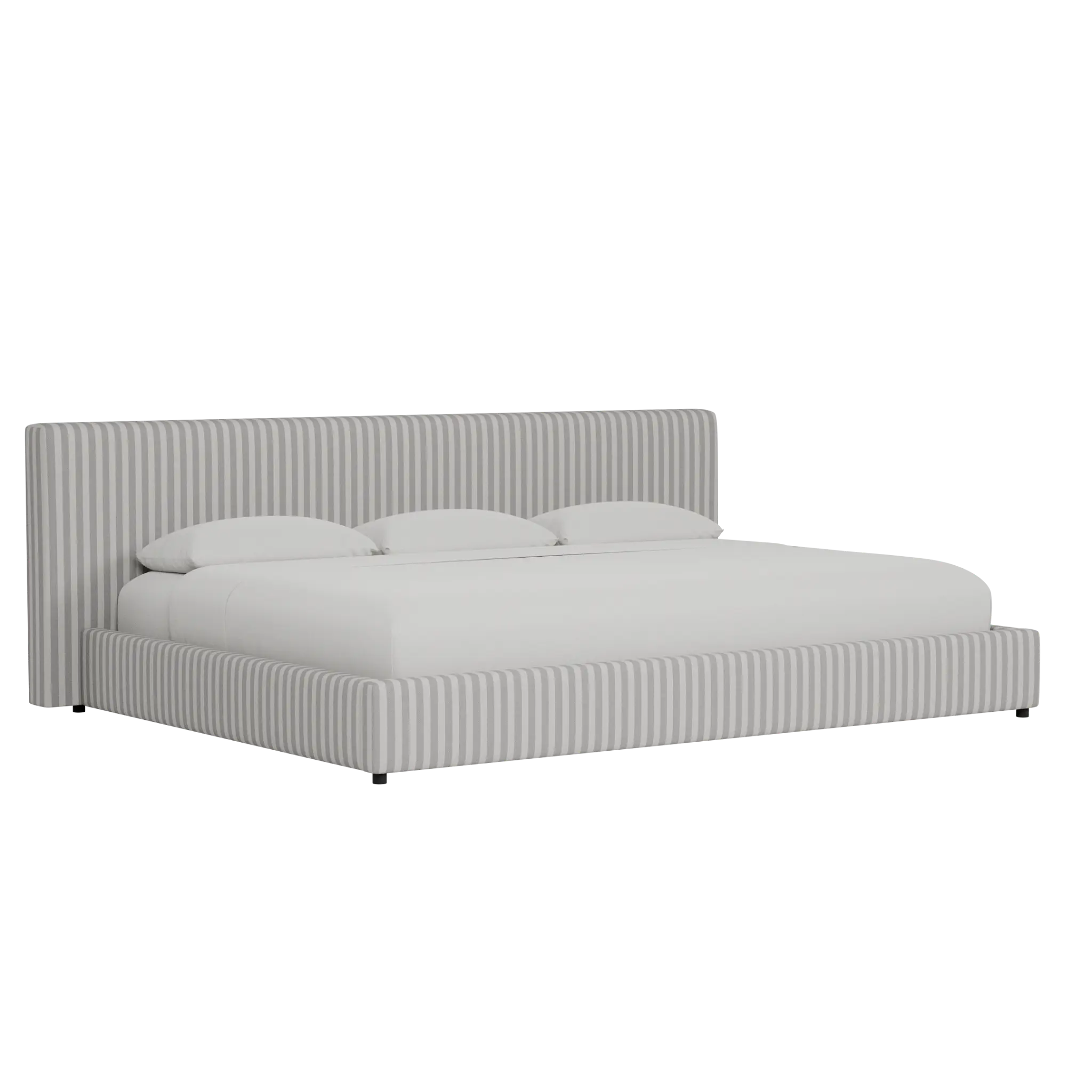 Grayton Sea Lane Light Gray 44" Upholstered Platform Bed Grayton Sea Lane Light Gray 44" Upholstered Platform Bed