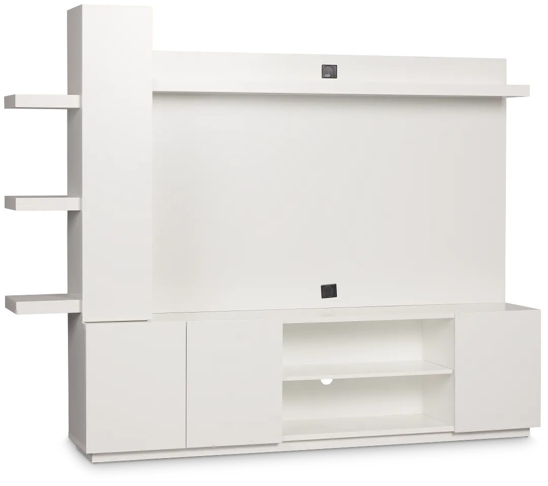 Alessandria White Entertainment Wall