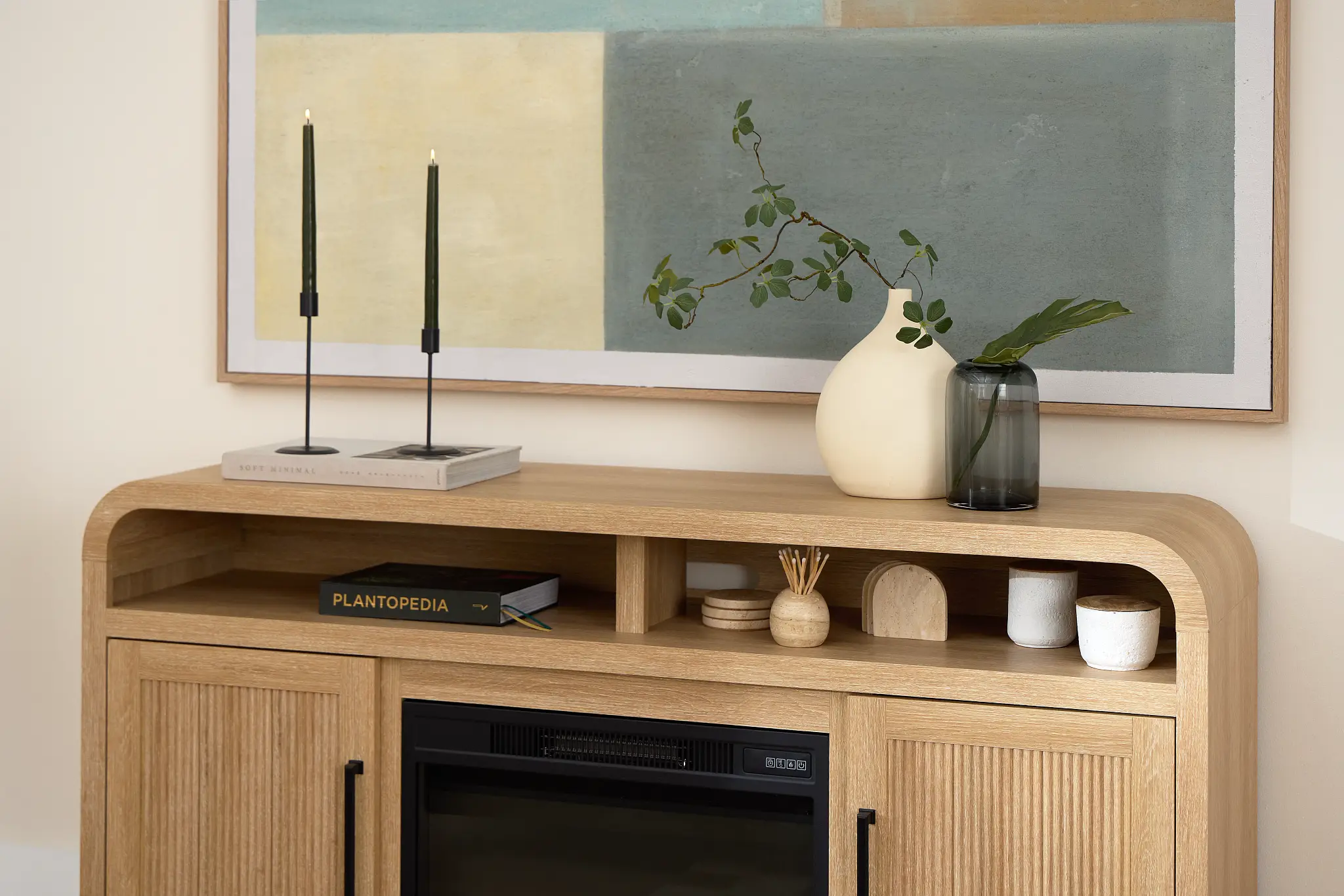 Lyndie Light Tone Tv Stand With Fireplace Insert Lyndie Light Tone Tv Stand With Fireplace Insert