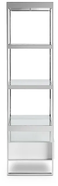 Miami White Open Bookcase
