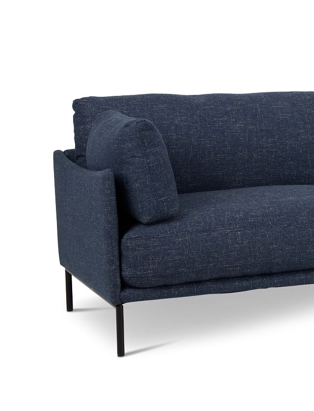 Oliver Dark Blue Fabric Right Chaise Sectional