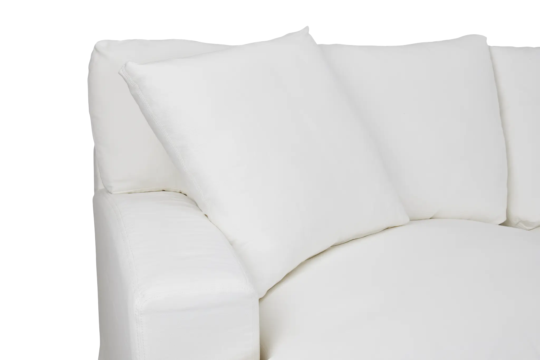 Delilah White Fabric Small Two-arm Sectional Delilah White Fabric Small Two-arm Sectional