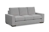 Edgewater Maguire Gray 84" Sofa W/ 3 Cushions