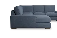 Edgewater Elevation Dark Blue Medium Left Chaise Sectional