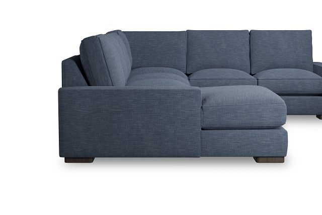 Edgewater Elevation Dark Blue Medium Left Chaise Sectional