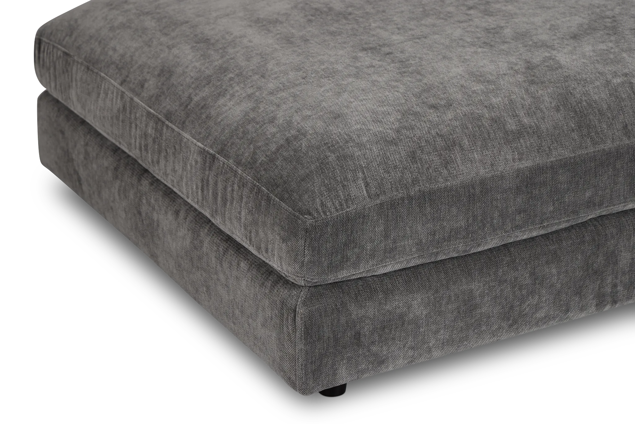 Lounge Dark Gray Fabric Ottoman