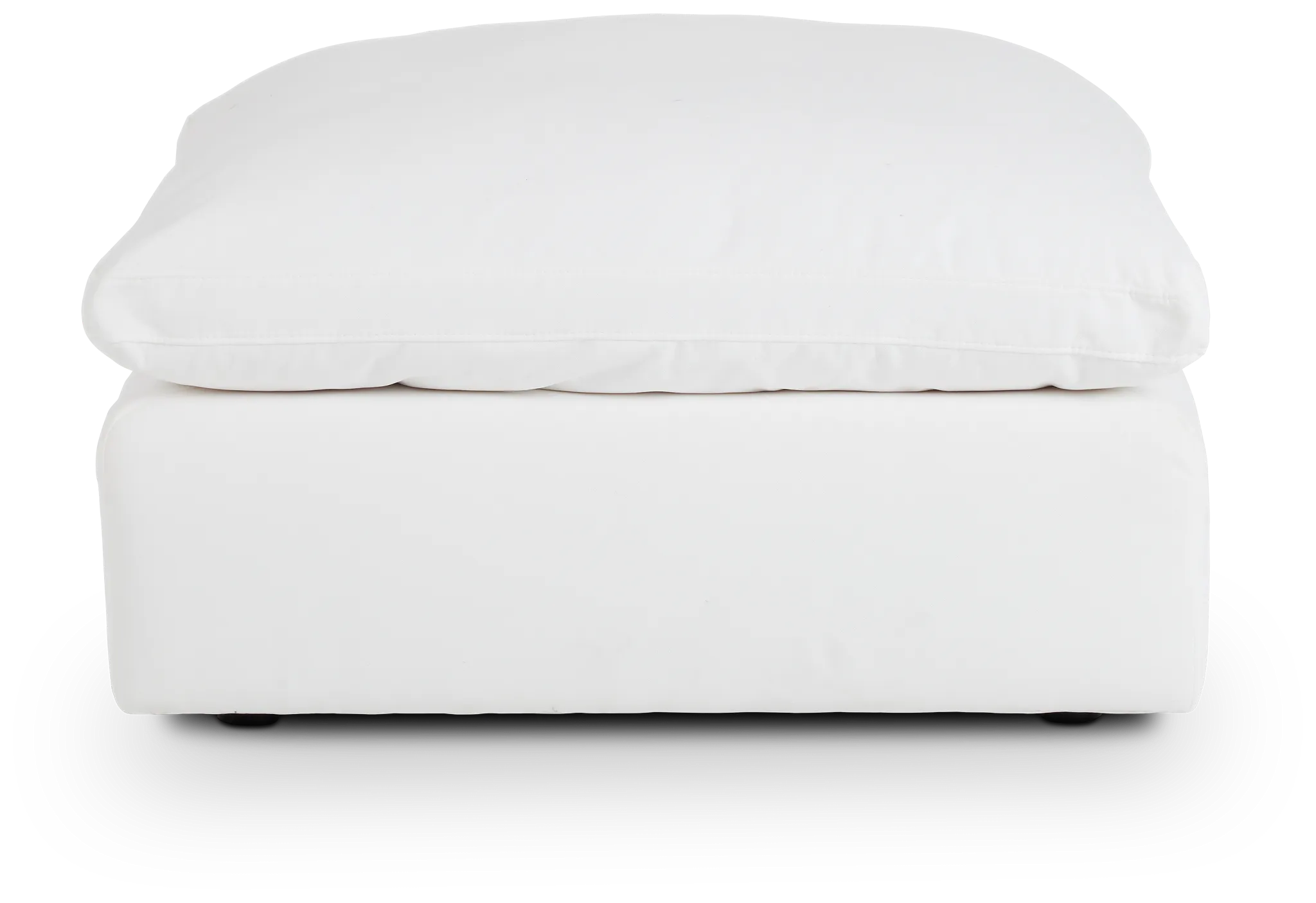 Grant White Fabric Ottoman