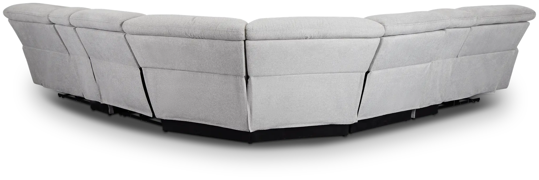 Callum Light Gray Fabric Large Triple Power Reclining Two-arm Sectional Callum Light Gray Fabric Large Triple Power Reclining Two-arm Sectional
