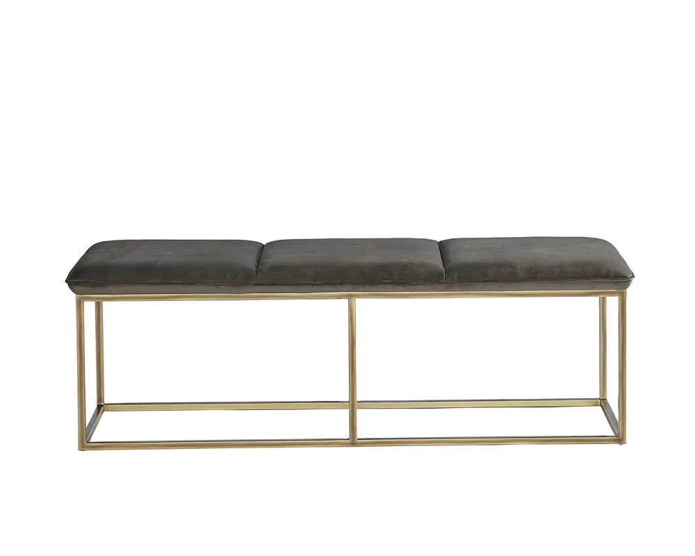 Allyn Dark Gray Upholstered Bench