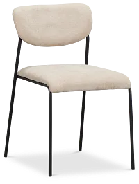Lynden Beige Metal Upholstered Side Chair