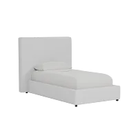 Grayton Revenue White 54" Upholstered Platform Bed