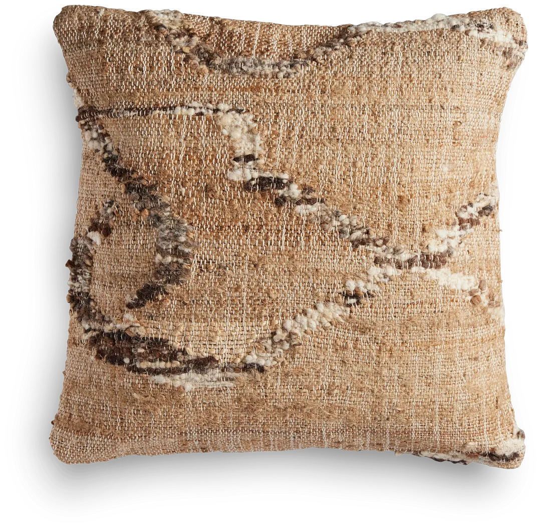 Greb Light Brown 22" Accent Pillow