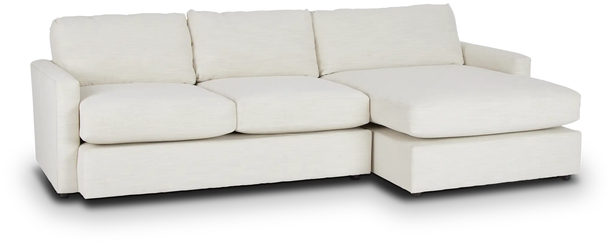 Noah Ivory Fabric Right Chaise Sectional Noah Ivory Fabric Right Chaise Sectional