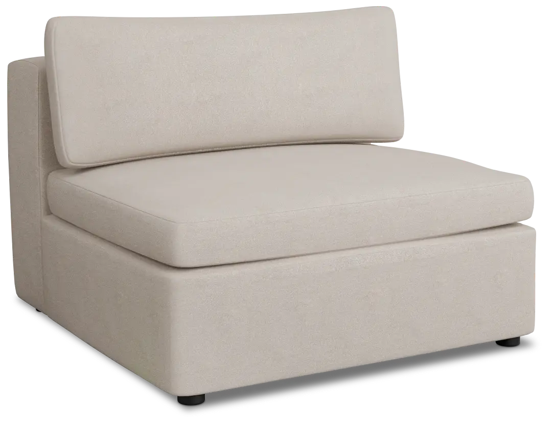 Destin Sutton Beige Fabric Armless Chair Destin Sutton Beige Fabric Armless Chair