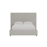 Grayton Maguire Pewter 54" Upholstered Platform Bed