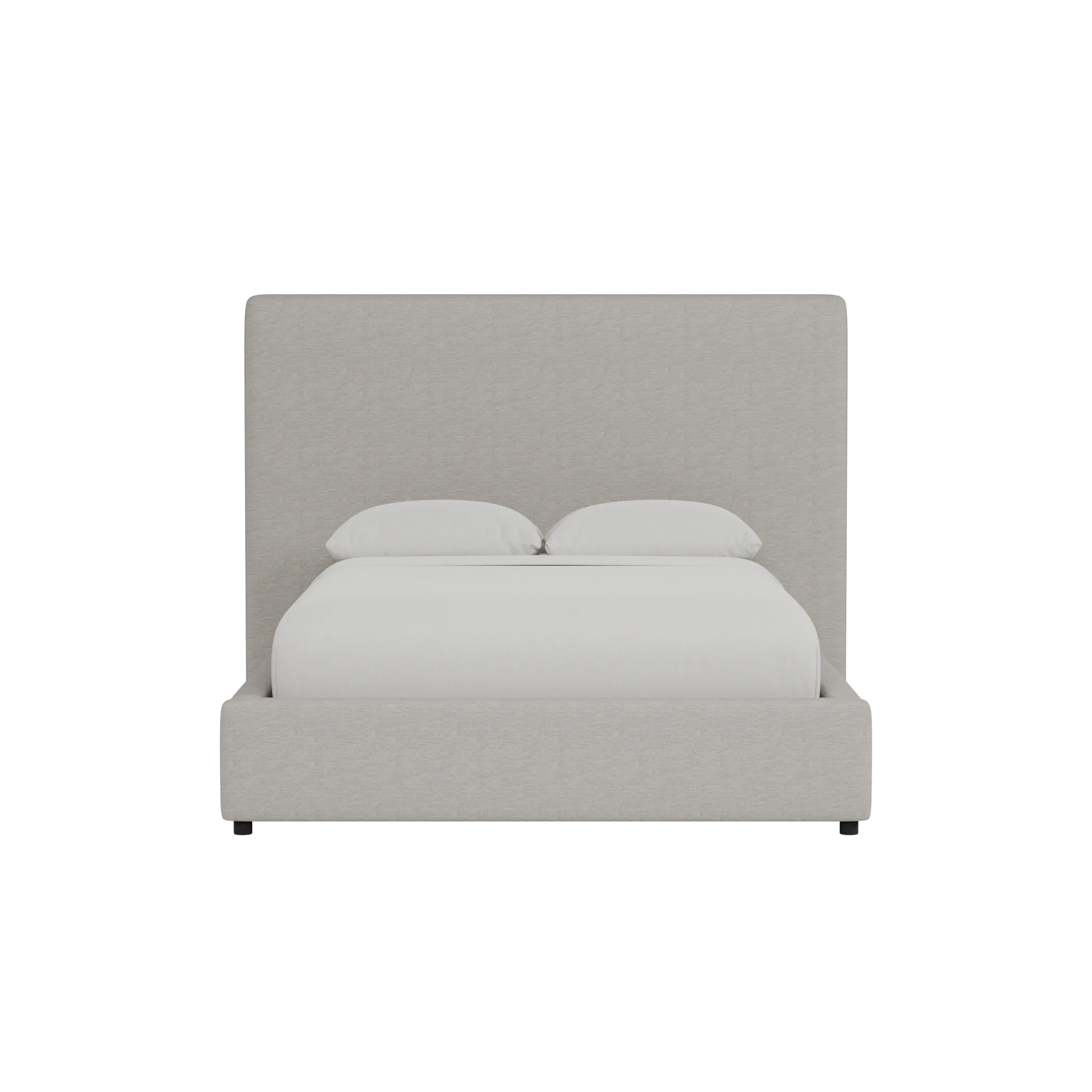 Grayton Maguire Pewter 54" Upholstered Platform Bed