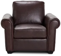 Lincoln Medium Brown Lthr/vinyl Chair