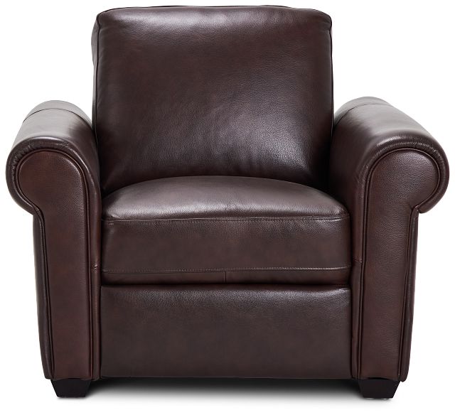 Lincoln Medium Brown Lthr/vinyl Chair