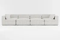 Destin Sea Lane Dark Gray Fabric 8-piece Pit Sectional