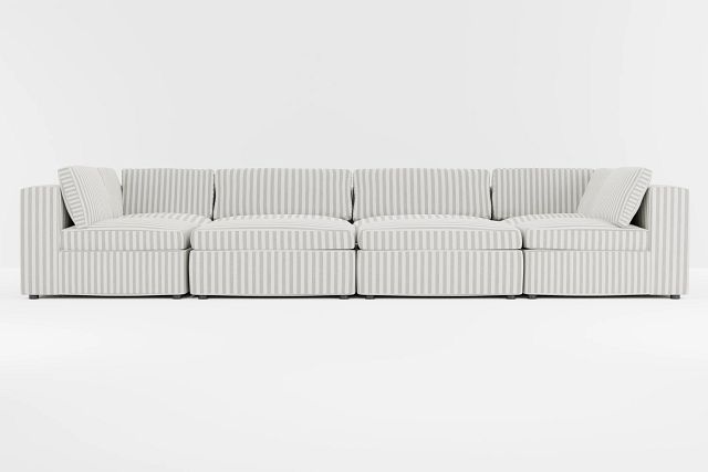 Destin Sea Lane Dark Gray Fabric 8-piece Pit Sectional