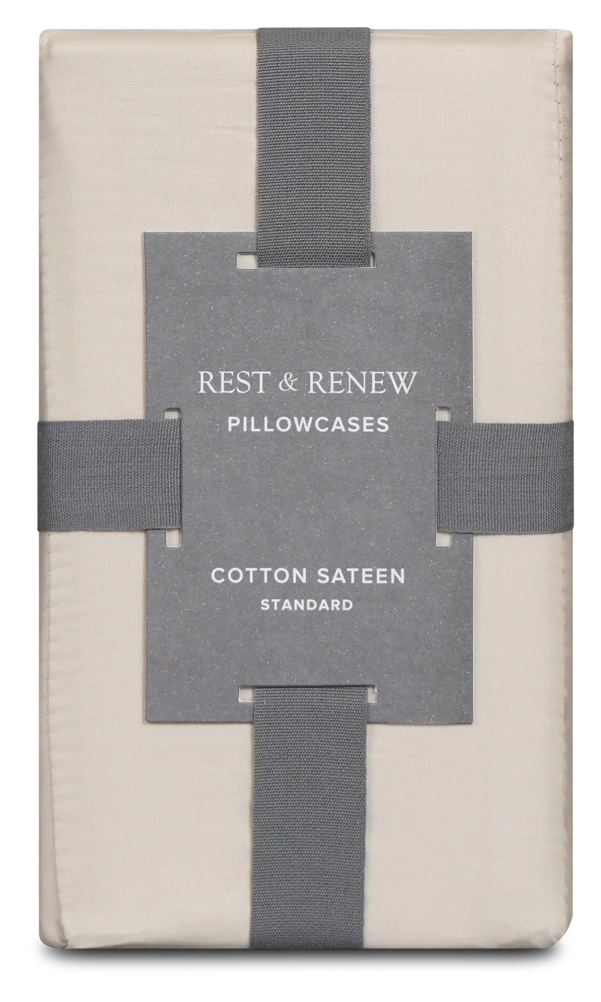 Rest & Renew Cotton Sateen Beige 300 Thread Set Of 2 Pillowcases Rest & Renew Cotton Sateen Beige 300 Thread Set Of 2 Pillowcases