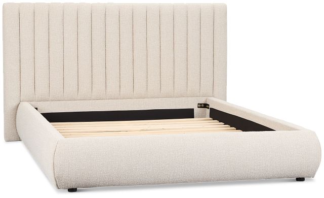 Nomad Light Beige Uph Platform Bed
