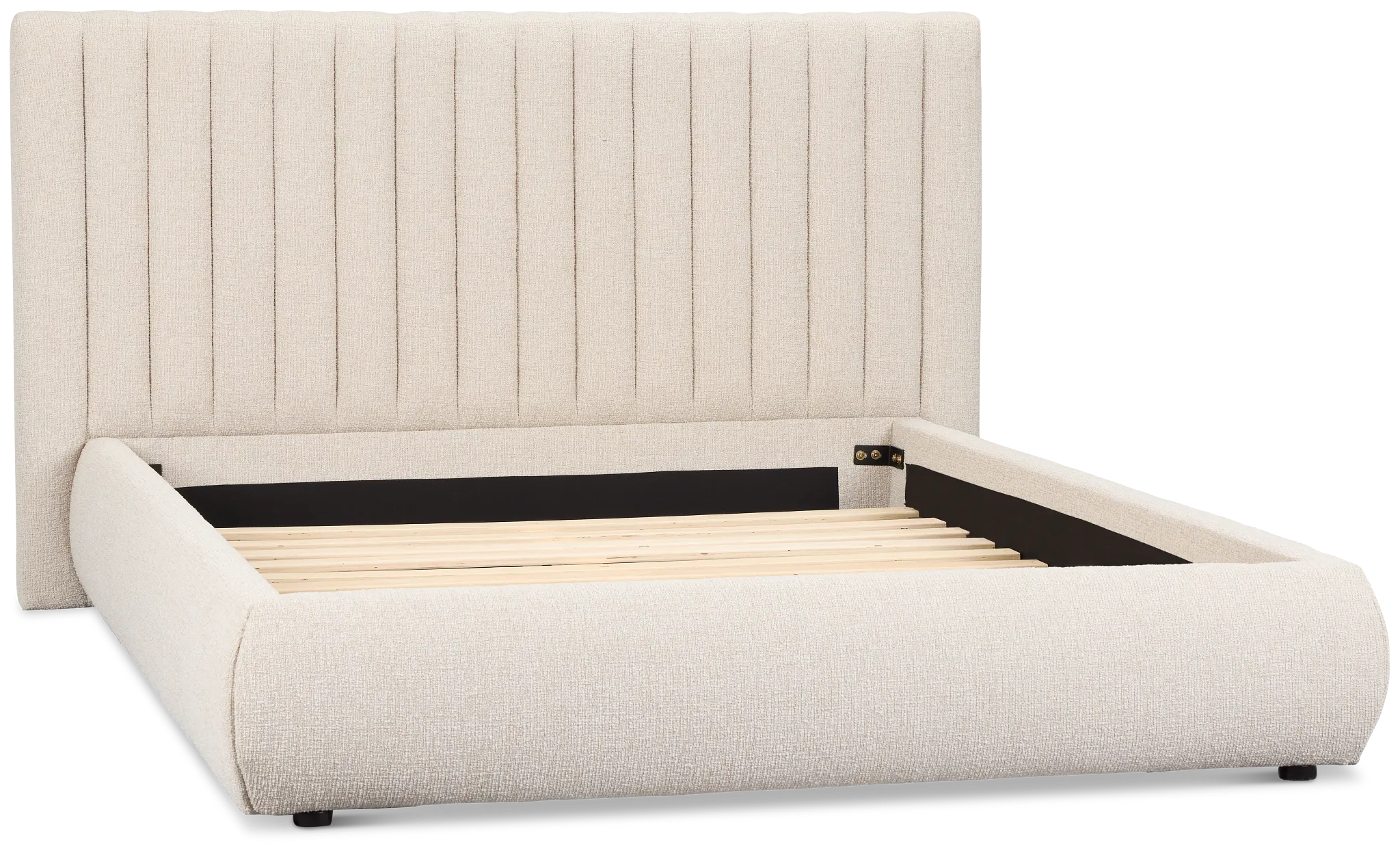 Nomad Light Beige Uph Platform Bed