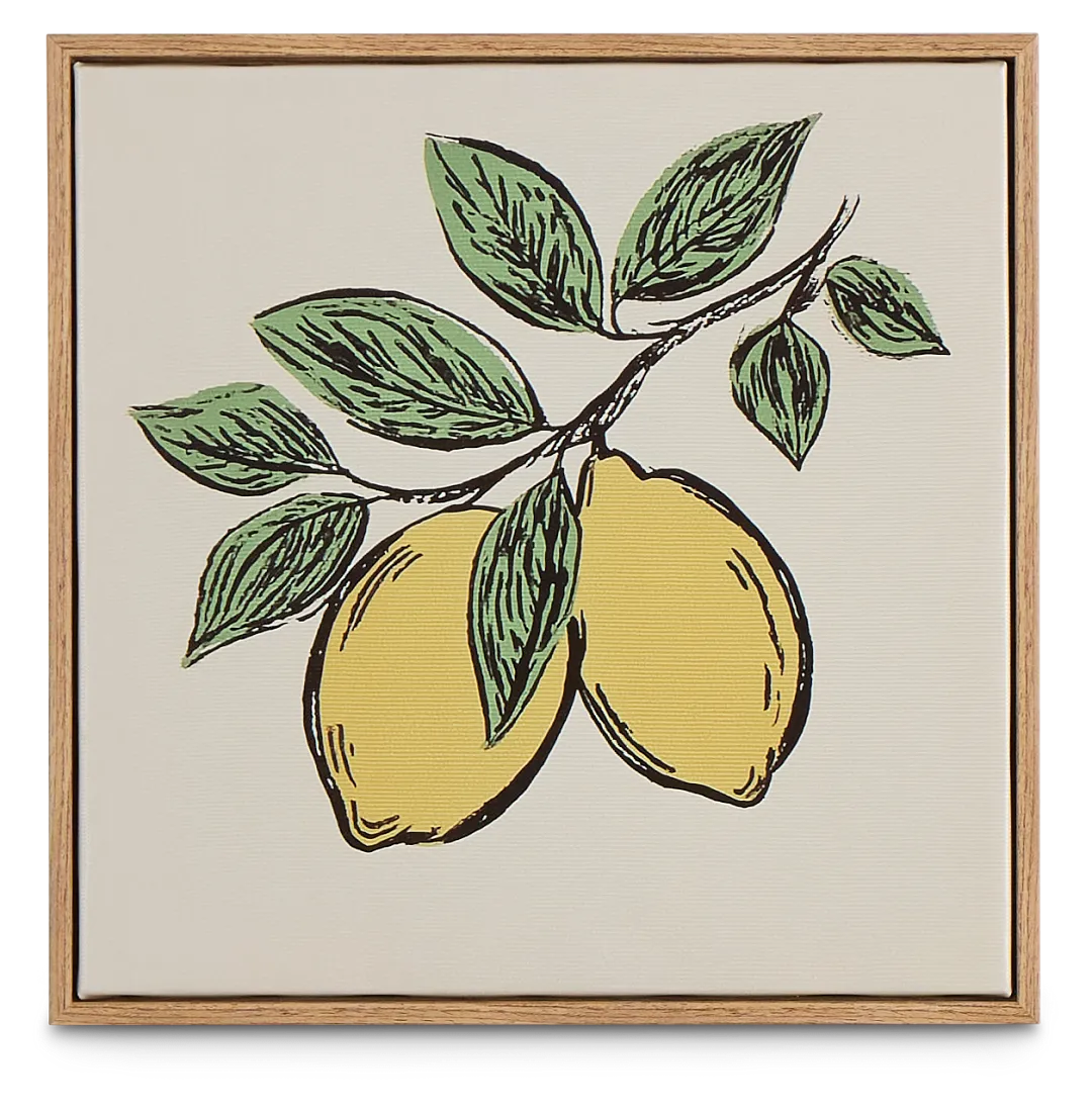 Suny Beige Framed Canvas Wall Art