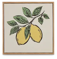 Suny Beige Framed Canvas Wall Art
