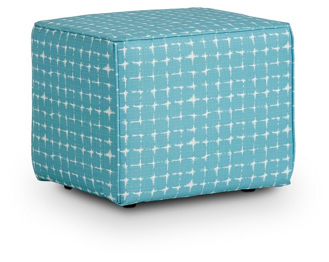 Neptune Teal Indoor/outdoor Accent Ottoman