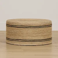 Carvo Light Tone Woven Round Coffee Table