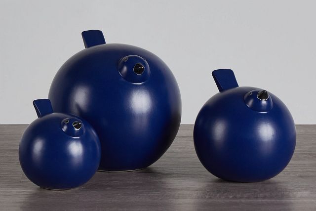 Sloane Dark Blue Set Of 3 Vase (0)