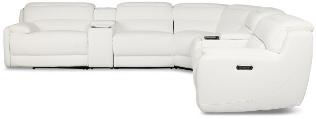 Jett White Micro Large Triple Power Reclining Two-arm Sectional