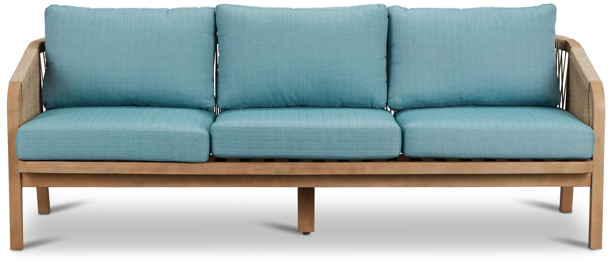 Laguna Light Tone Sofa With Teal Cushions Laguna Light Tone Sofa With Teal Cushions