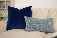 Baxter Dark Blue Lumbar Accent Pillow