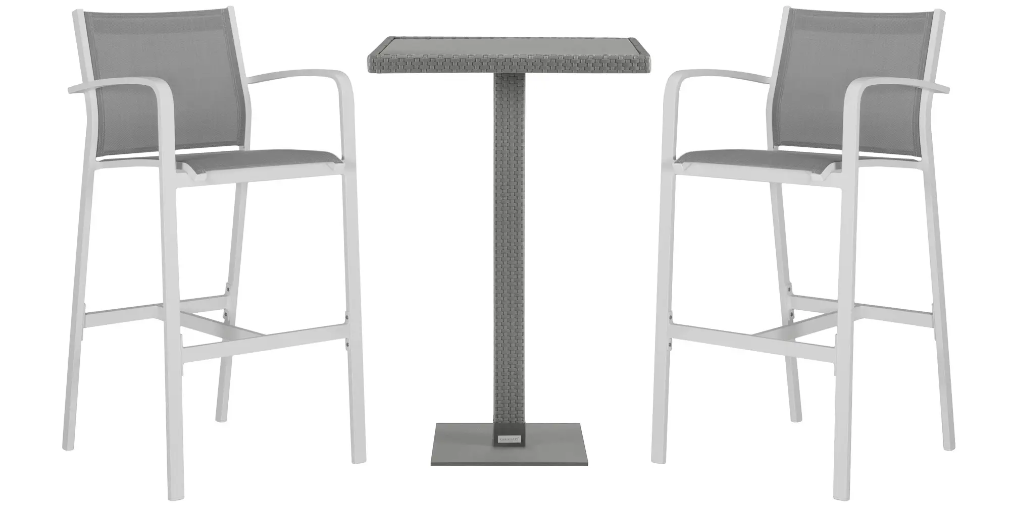 Lisbon Gray Pub Table & 2 Barstools Lisbon Gray Pub Table & 2 Barstools
