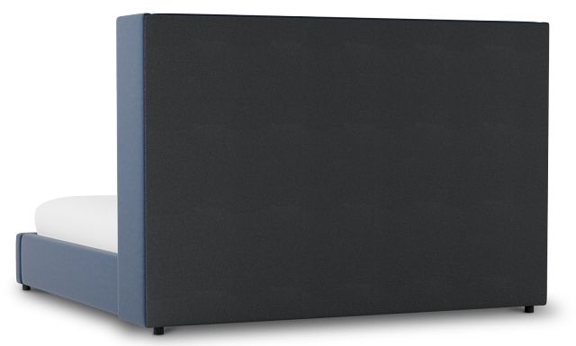 Captiva Peyton Dark Blue 60" Upholstered Shelter Bed