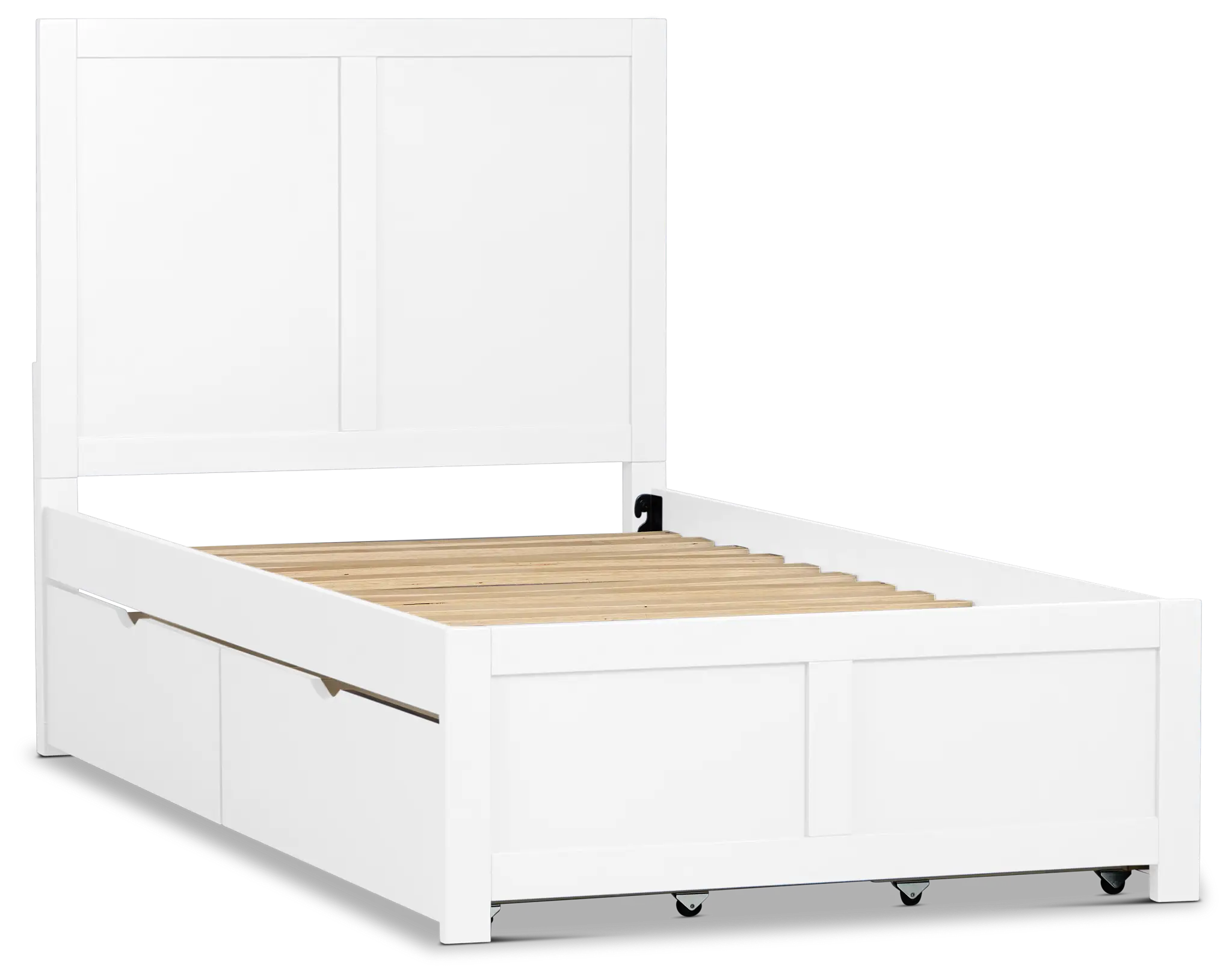 Charleston White Panel Bed With 4 Storage Drawers Charleston White Panel Bed With 4 Storage Drawers
