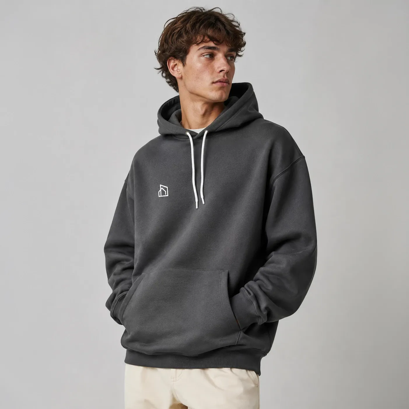 CITY HOME Gray Unisex Fleece Hoodie
