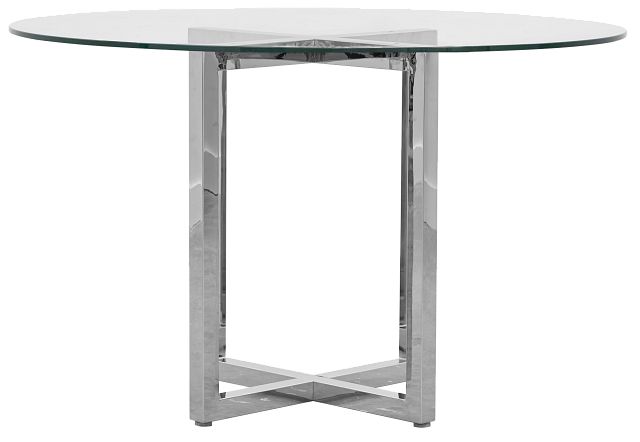 Amalfi Glass Round High Dining Table