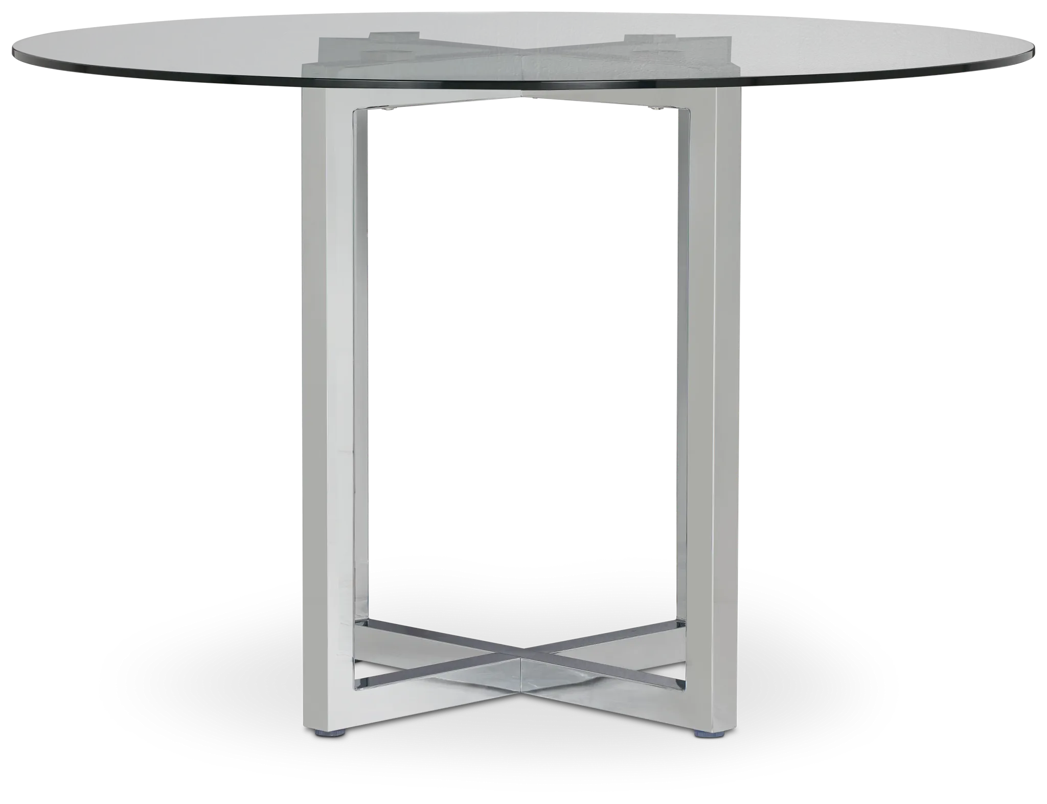 Amalfi Glass Round High Dining Table