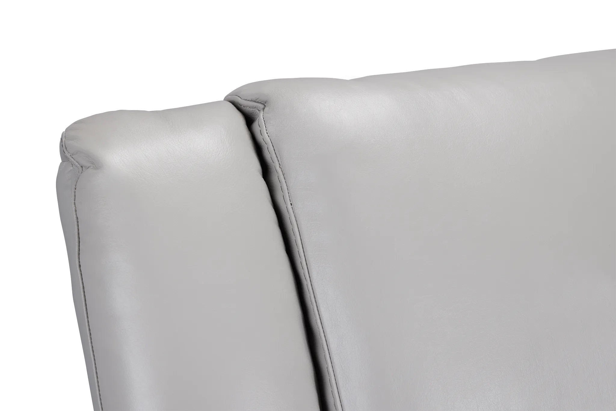 Peyton Light Gray Lthr/vinyl Small Two-arm Power Reclining Sectional