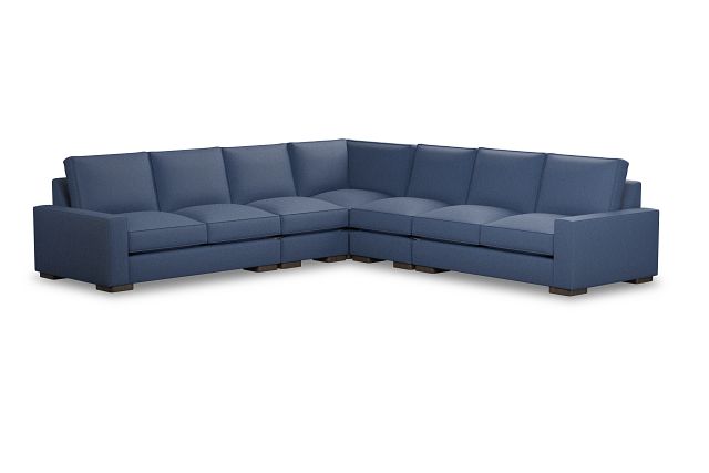 Edgewater Revenue Dark Blue Large Two-arm Sectional