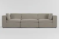 Destin Elevation Khaki Fabric 3-piece Modular Sofa