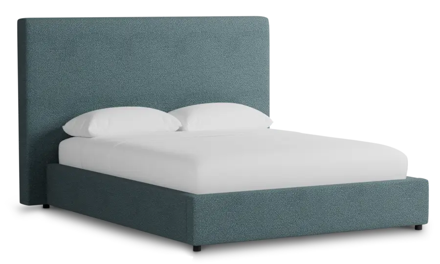 Grayton Sutton Blue 54" Upholstered Platform Bed Grayton Sutton Blue 54" Upholstered Platform Bed