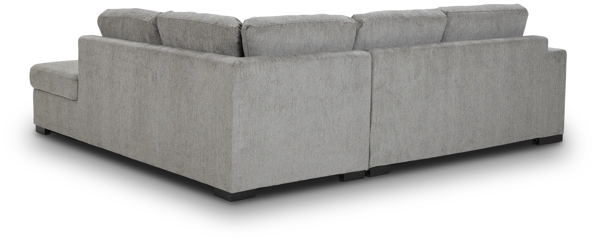 Blakely Gray Fabric Small Right Bumper Sleeper Sectional